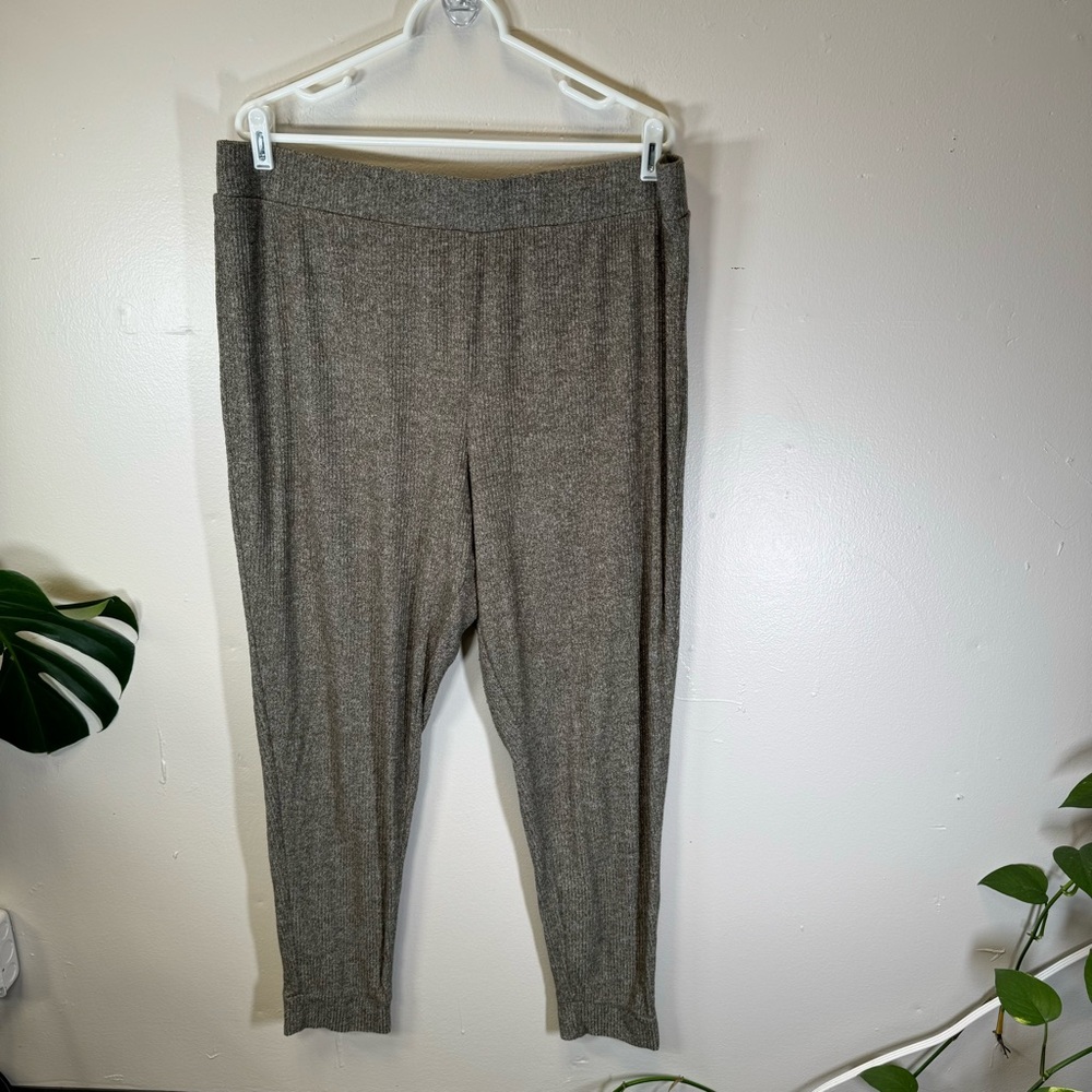 UGG KOOLABURRA plus size leggings women's one 1x beige neutral ribbed pants XXL